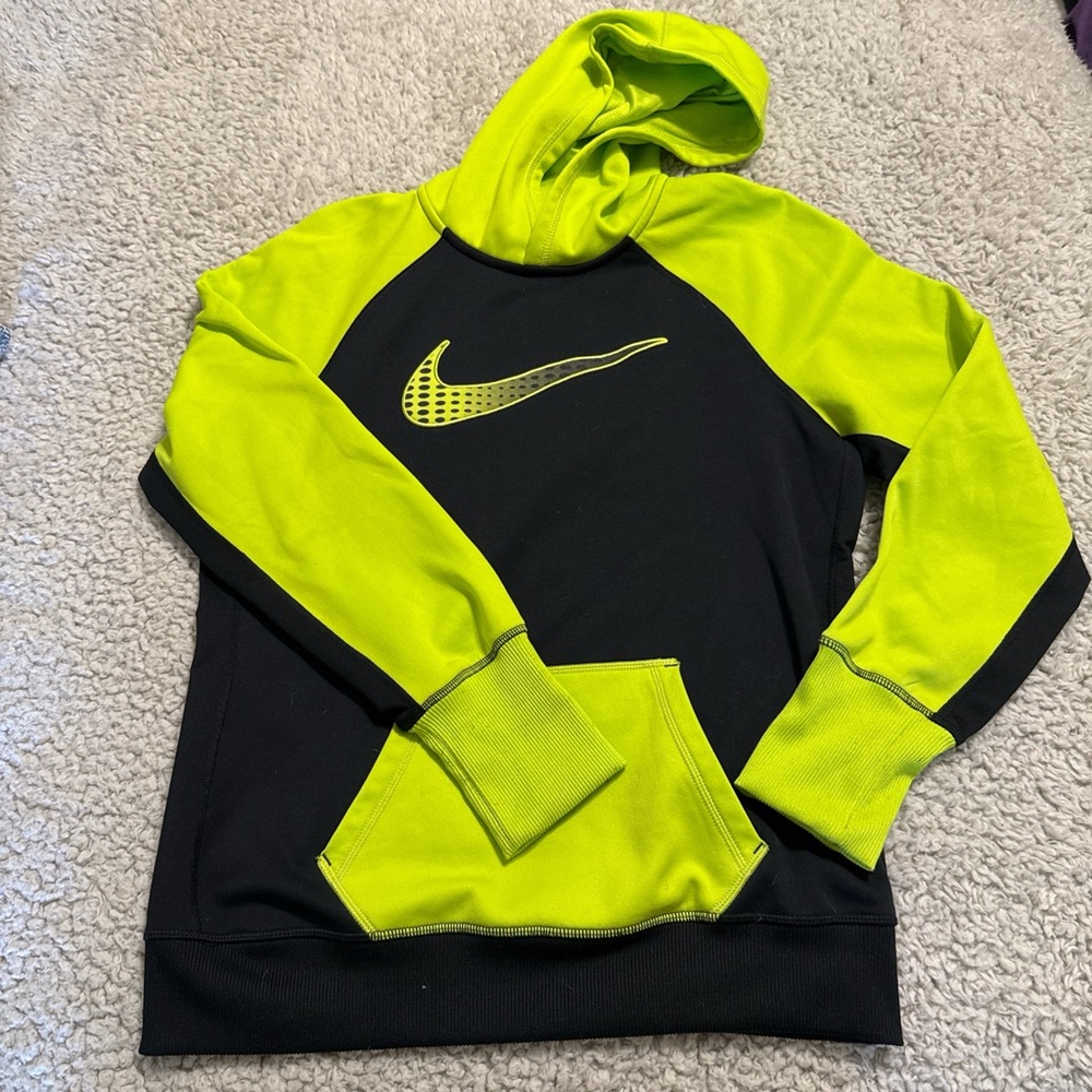 Nike Unisex Black and Yellow Hoodie
